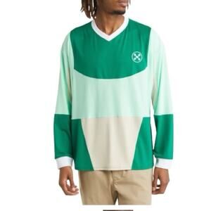 Head of State Long Sleeve Jersey Green Cream Size XS retails $250